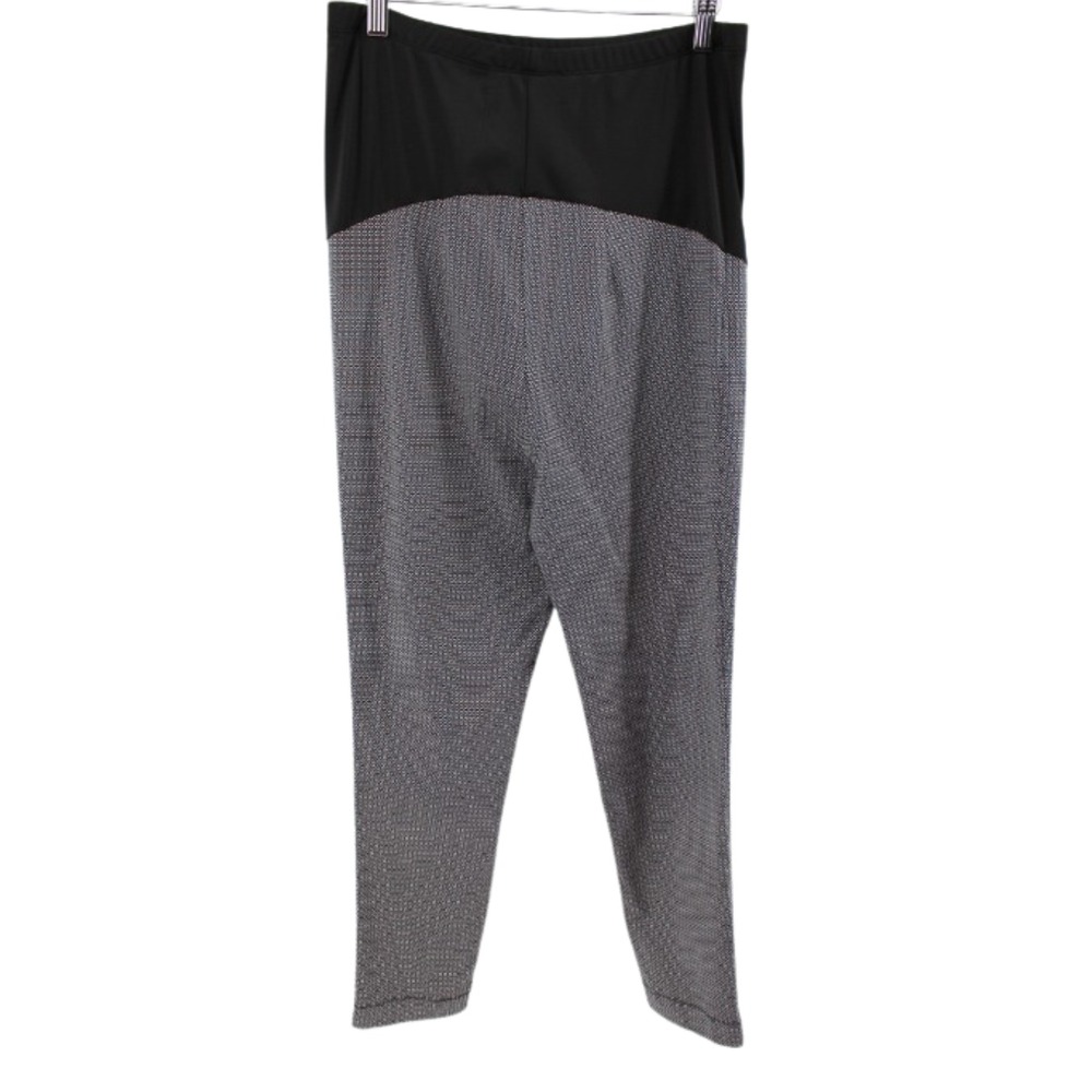 Flutter & Kick Maternity Pants Size M Black‎ White Stretch Skinny Ankle 27"
